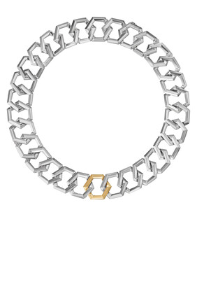 Carlyle Necklace, Sterling Silver & 18k Yellow Gold